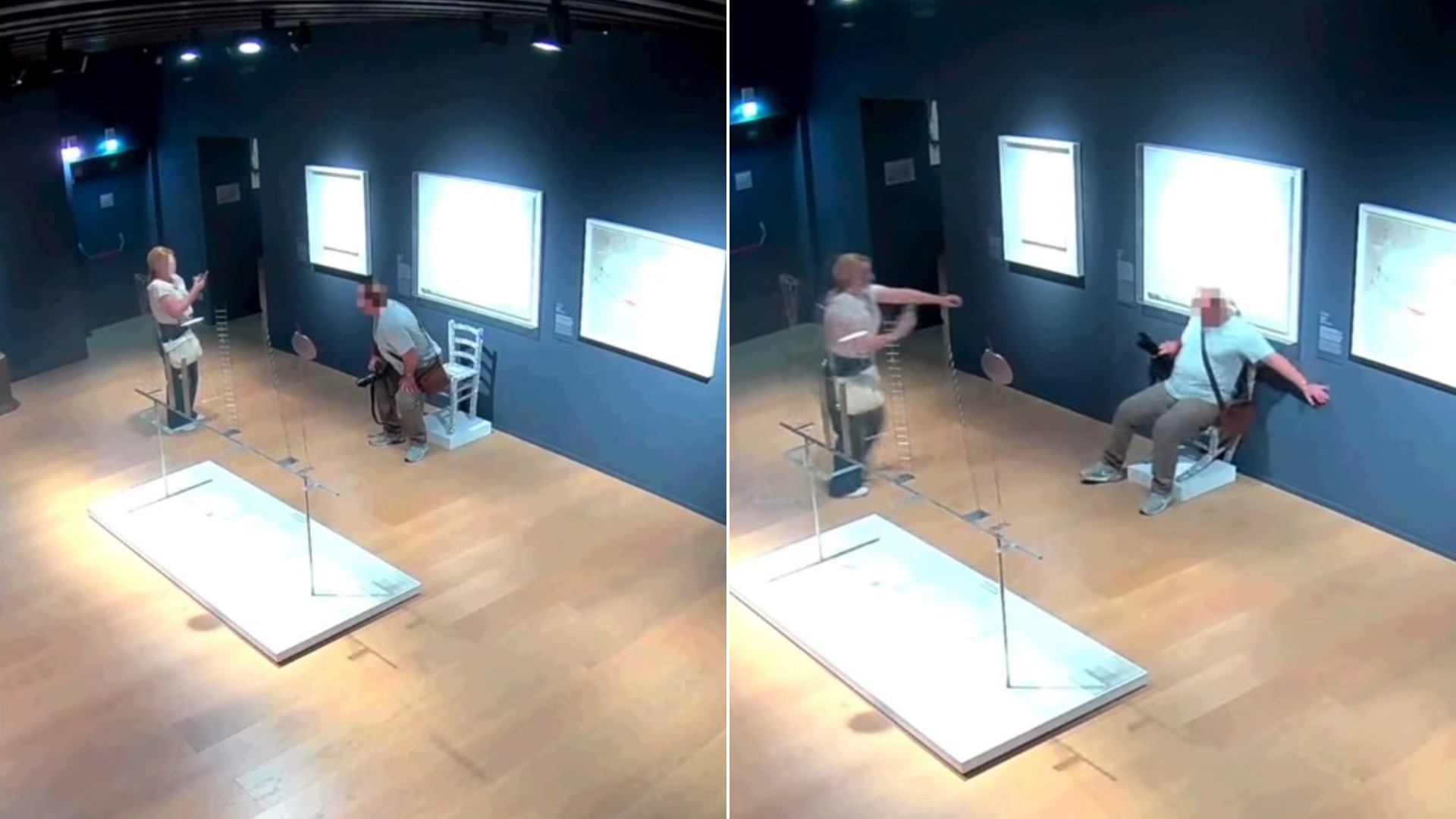 VÍDEO: visitante tenta tirar foto e quebra cadeira exposta em museu na Itália