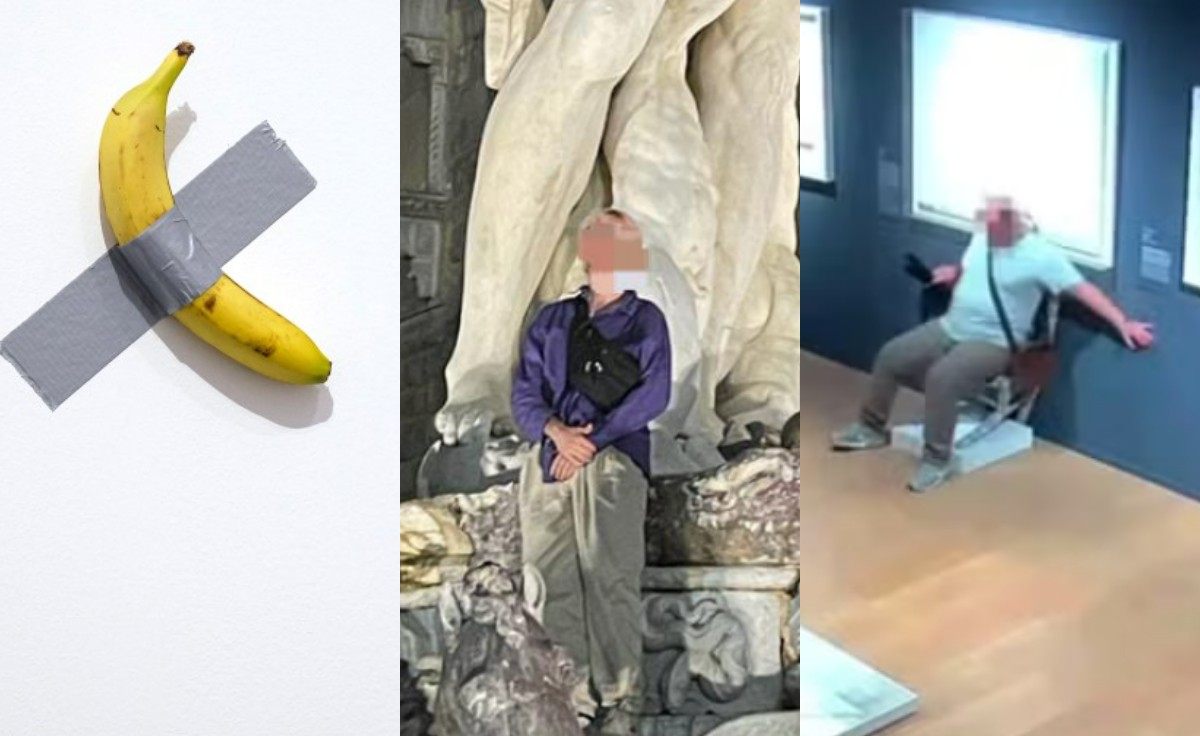 Quadro de 300 anos rasgado e banana milionária comida: veja casos de obras de arte danificadas por turistas